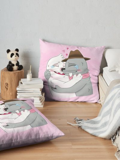 Bugsnax Lizbert X Eggabell Throw Pillow Official Bugsnax Merch