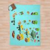 Sugarpine Woods Bugsnax Fan Art Pack Kinda Bug And Kinda Snack Try To Catch Them In Your Trap Throw Blanket Official Bugsnax Merch